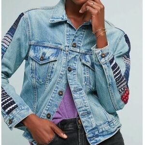 Levi’s made & crafted denim ombré embroidered trucker jacket XS